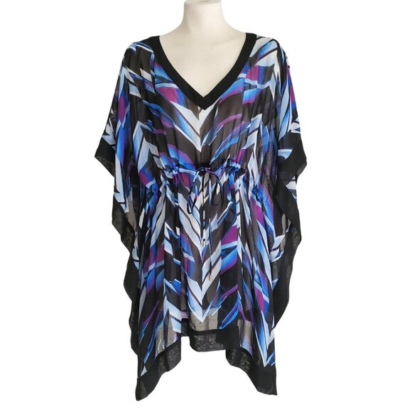 Calvin Klein Swim CoverUp  Kimono Lightweight Transparent Tie Waist - Picture 1 of 15